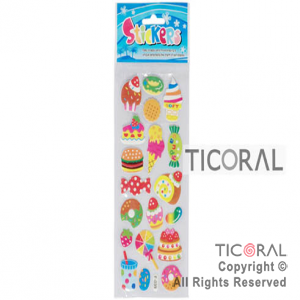 STICKER HS3534-6 GOLOSINAS CON BRILLITOS x 12